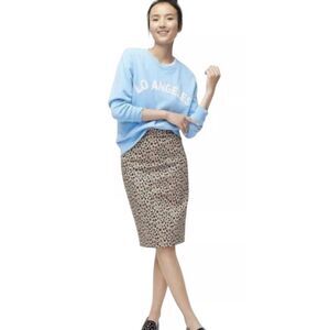 J. Crew Leopard Print Pencil Skirt